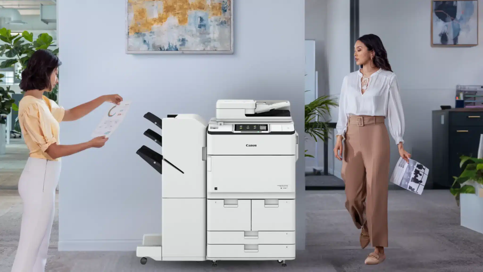 Canon multifunction office printer in a modern office